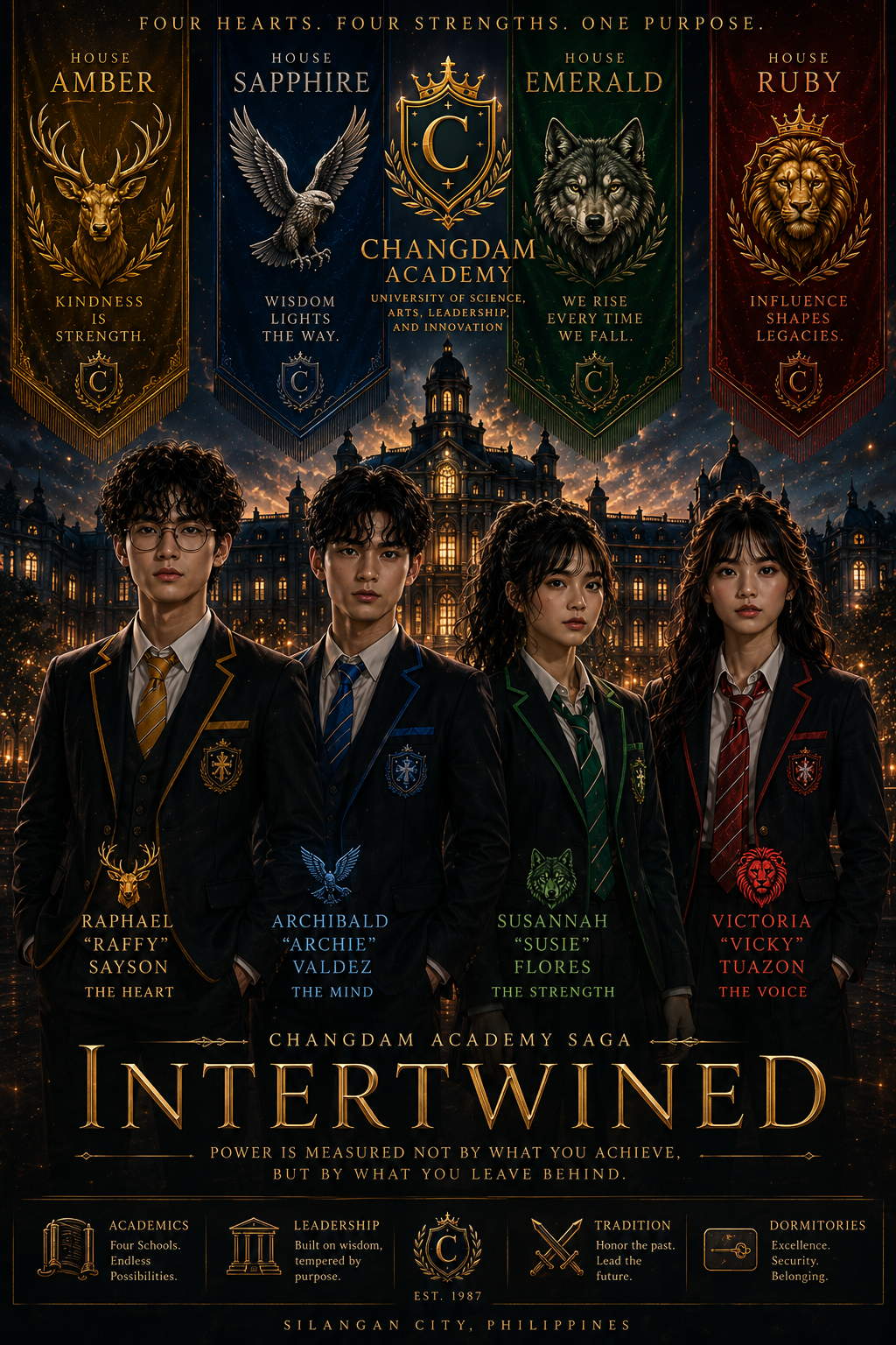 Intertwined poster with the four imperial elite