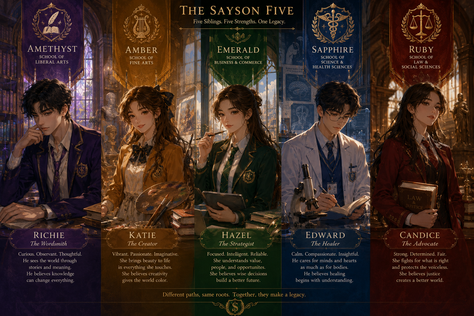 The Sayson Five character poster